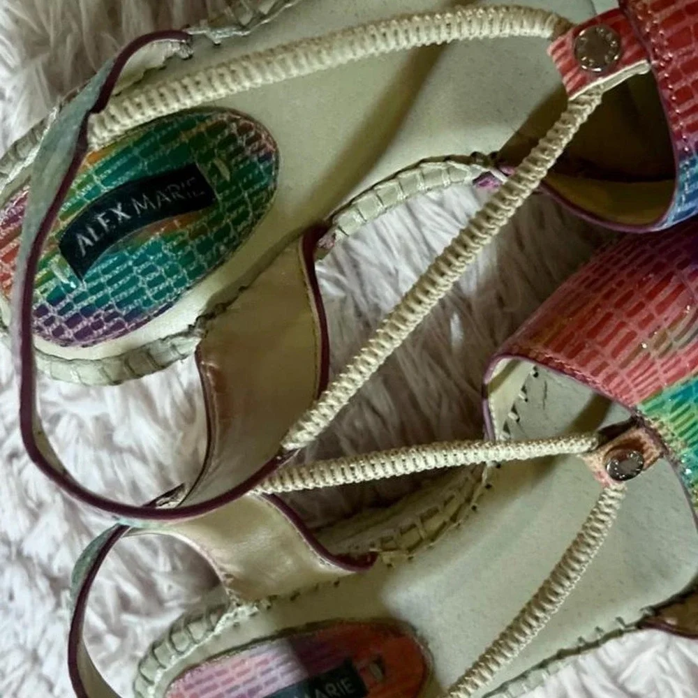 Rainbow Colorful Bright Summer Espadrille Sandal Womens 8‎ Pride Ally Dopamine